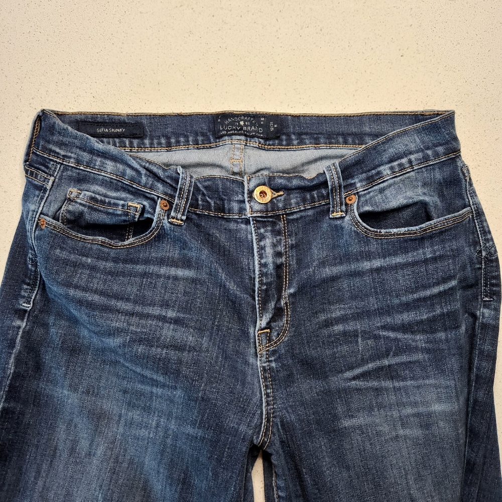 🍉 Lucky Brand Jeans Sofia Skinny Size 10 - Picture 3 of 3